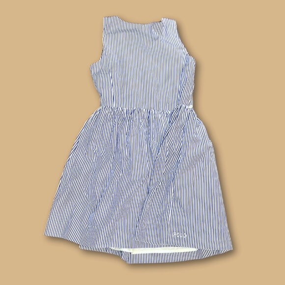 Polo by Ralph Lauren Blue & Whit Stripe Wrap Dress - Picture 3 of 3
